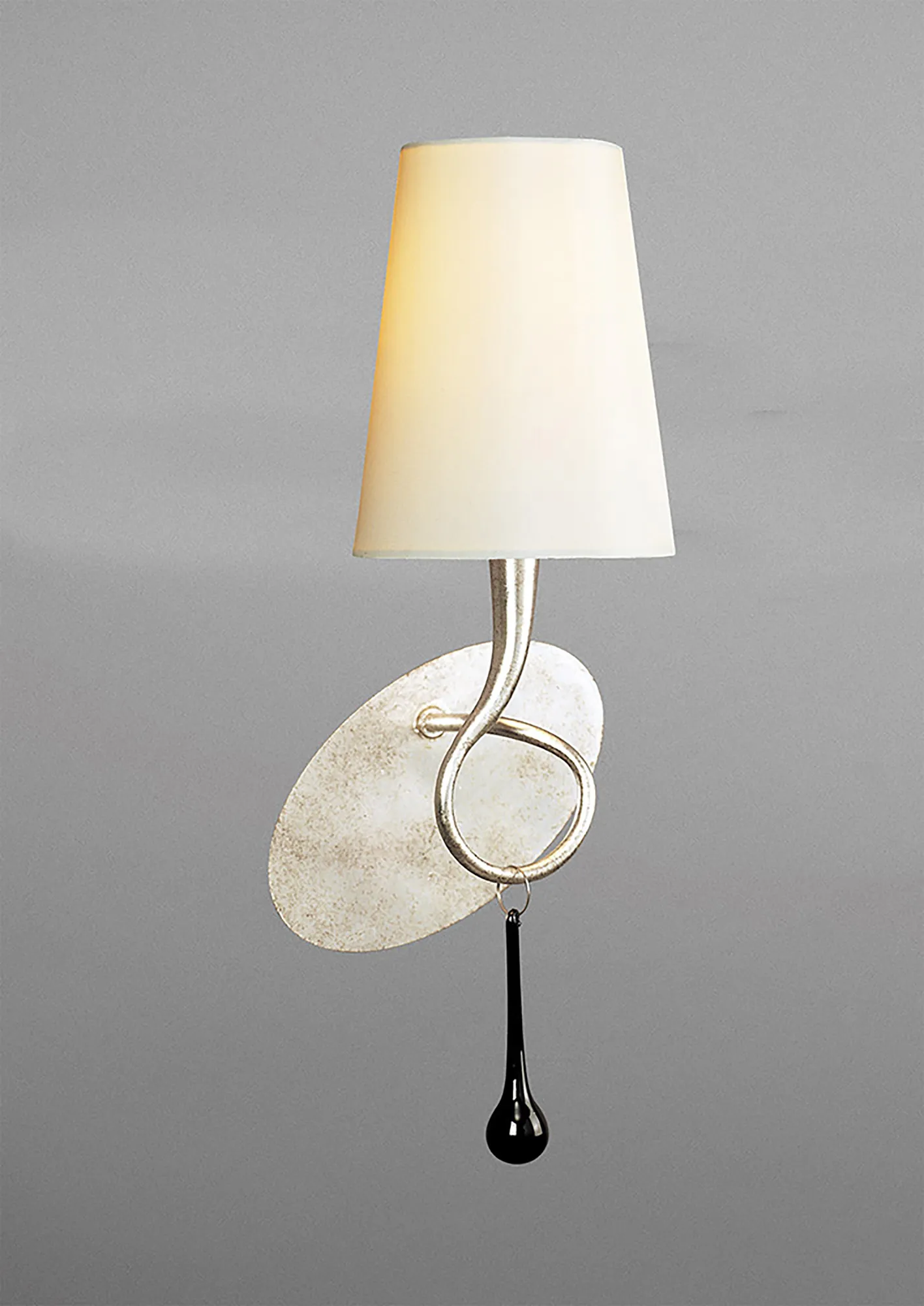 Paola Silver-Cream Wall Lights Mantra Armed Wall Lights Paola Silver-Cream Wall Lights Mantra Armed Wall Lights